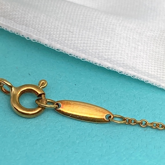 Tiffany & Co. 0.17Ct By The Yard Diamond Necklace 750 Rose gold 16” MSRP $1725 - Picture 2 of 4